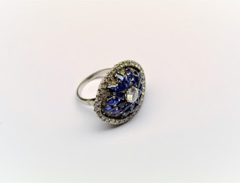 Art Deco Sapphires Diamonds by Sanz