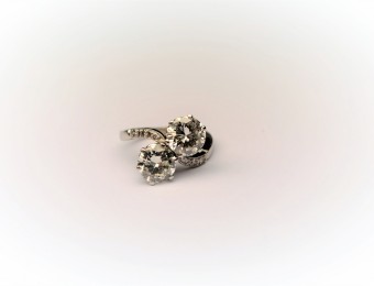 Platinum Diamonds Art Deco Toi et Moi