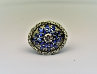 Art Deco Sapphires Diamonds by Sanz