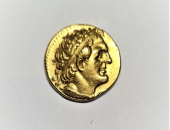 Trichryson or Pentadrachm PTOLEMY II PHILADELPHUS 285-246 BC  (17.74 grs)
