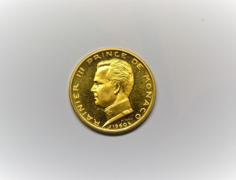 MONACO 5 Francs ESSAI Gold 1960