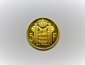 MONACO 5 Francs ESSAI Gold  500 pieces minted